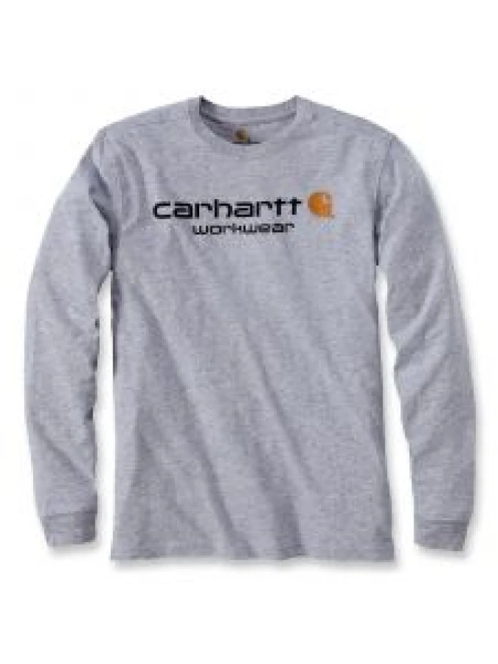 Carhartt 102564 Core Logo l/s T-Shirt - Heather Grey