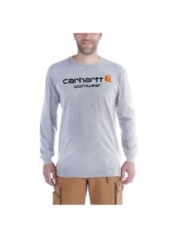 Carhartt 102564 Core Logo l/s T-Shirt - Heather Grey