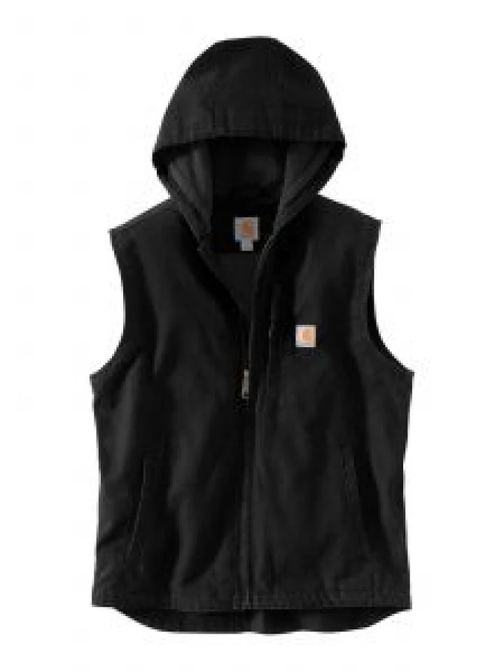 103837 Work vest Fleece Duck - Black BLK - Carhartt - front