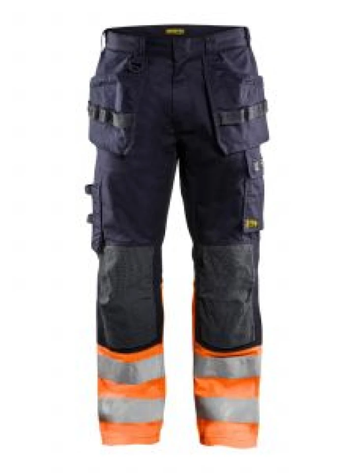 1489-1513 High Vis Work Trouser Fireproof 8953 Navy_Orange Blåkläder 71Workx Front