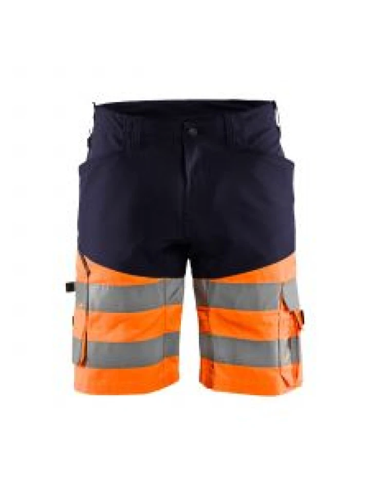 Highvis Shorts With Stretch 1541 Marineblauw/Oranje - Blåkläder
