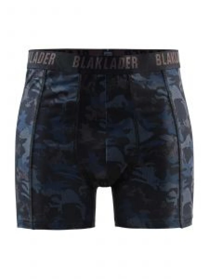 1886-1079 Boxer Shorts 2-Pack - 9998 Black/Dark Grey - Blåkläder - front 1