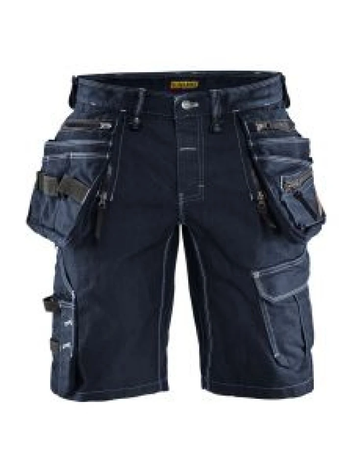 Blåkläder 1992-1141 Craftsman Shorts Stretch Denim - Navy Blue