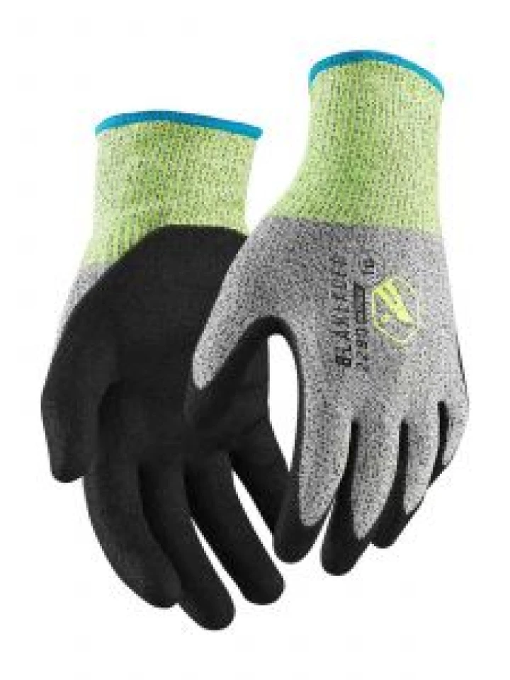 2280-3946 Work Gloves Cut Protection - 9990 Black Melange/Grey - Blåkläder - front