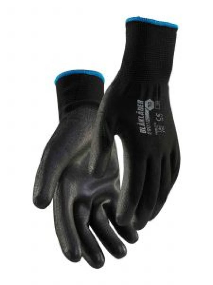 2901-1453 Work Gloves PU-Dipped - 9900 Black - Blåkläder - front