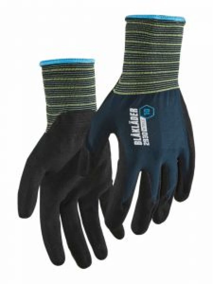 2930-1457 Work Gloves Nitrile-Dipped - 8600 Dark Navy Blue - Blåkläder - front