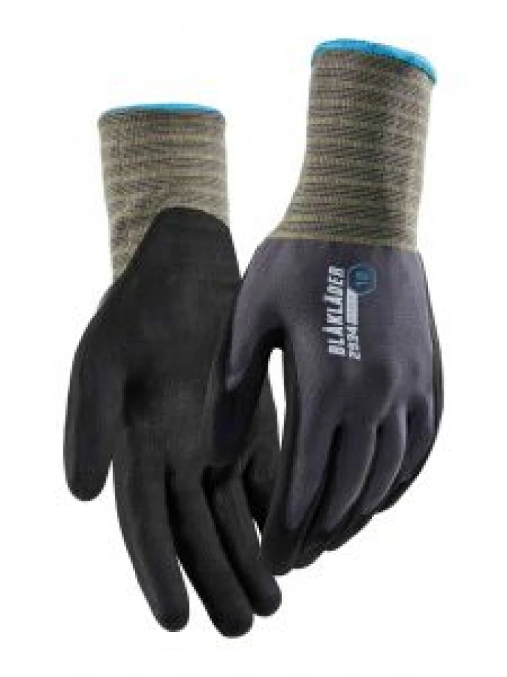 2934-1456 Work Gloves Nitrile-Dipped - 9400 Grey - Blåkläder - front