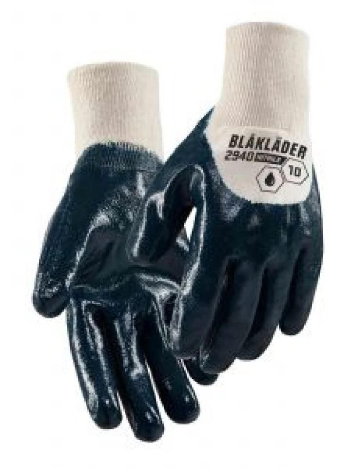 2940-1466 Work Gloves Nitrile Dipped - 6000 Turquoise - Blåkläder - front