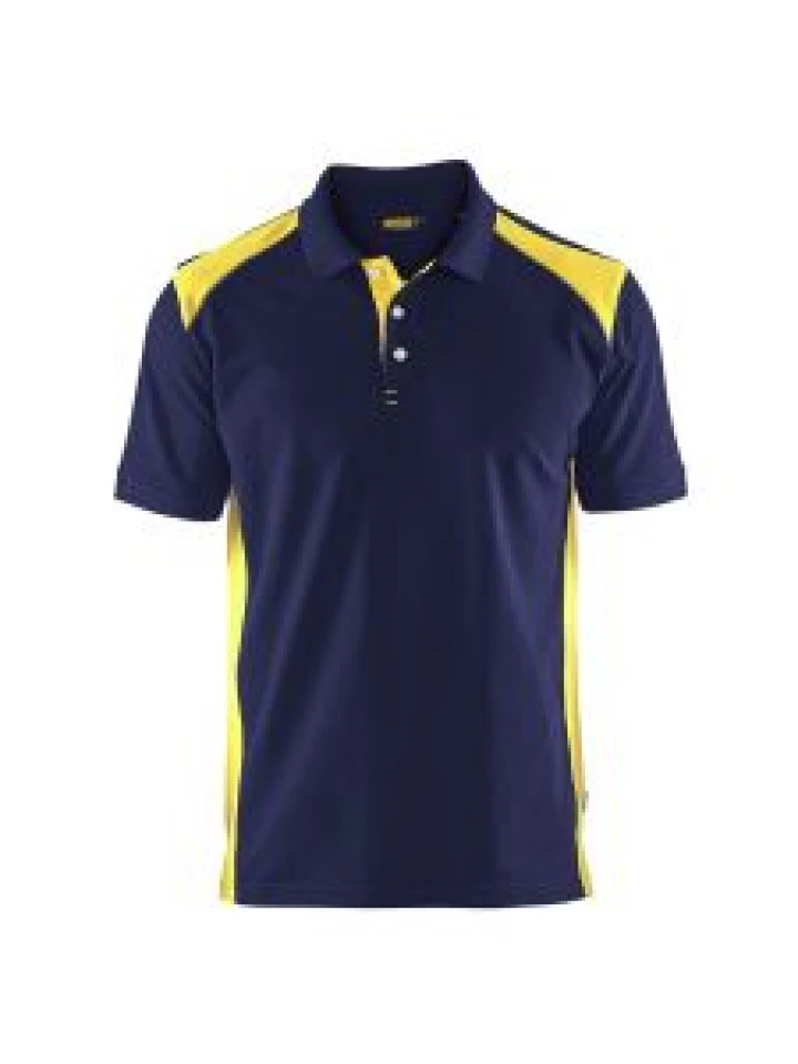 Blåkläder 3324-1050 Pique Polo Shirt - Navy/High Vis Yellow