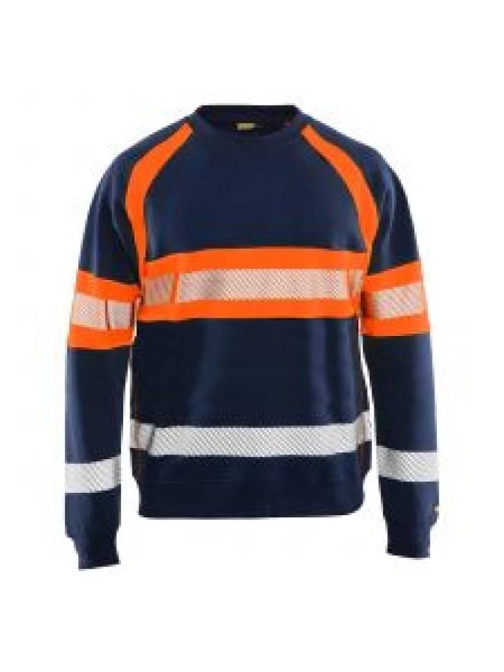 High Vis Sweater 3359 Marineblauw/Oranje - Blåkläder