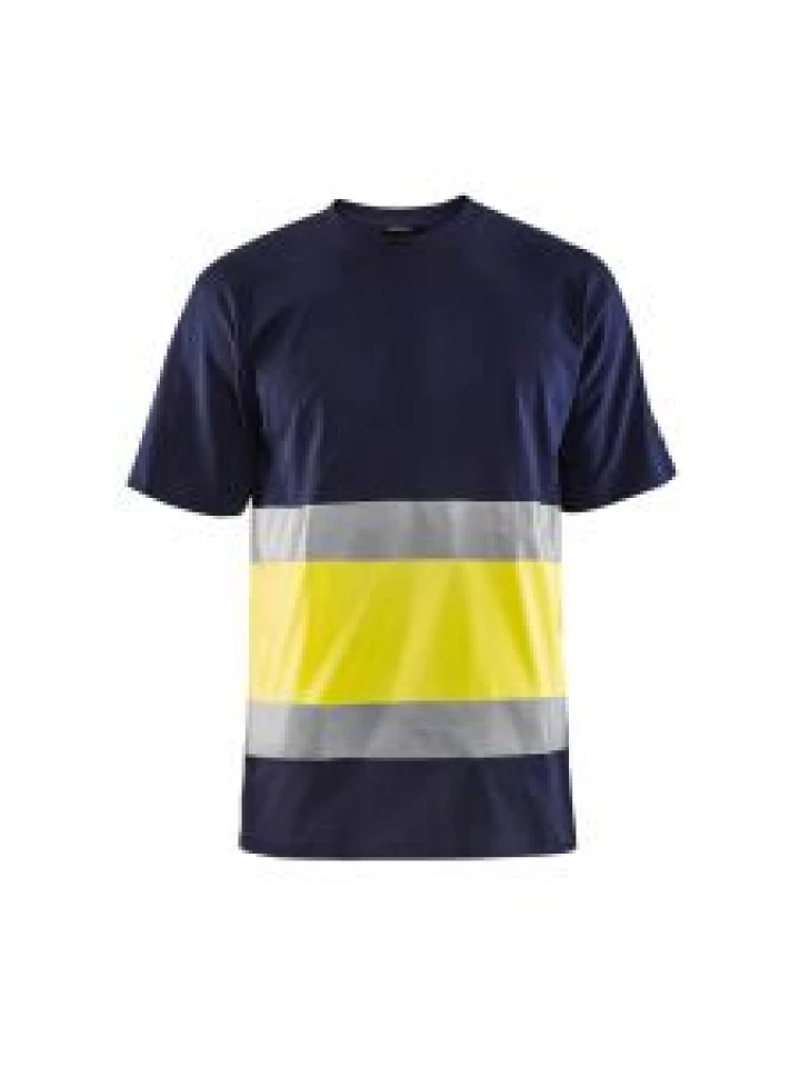 High Vis T-shirt 3387 Marine/High Vis Geel - Blåkläder