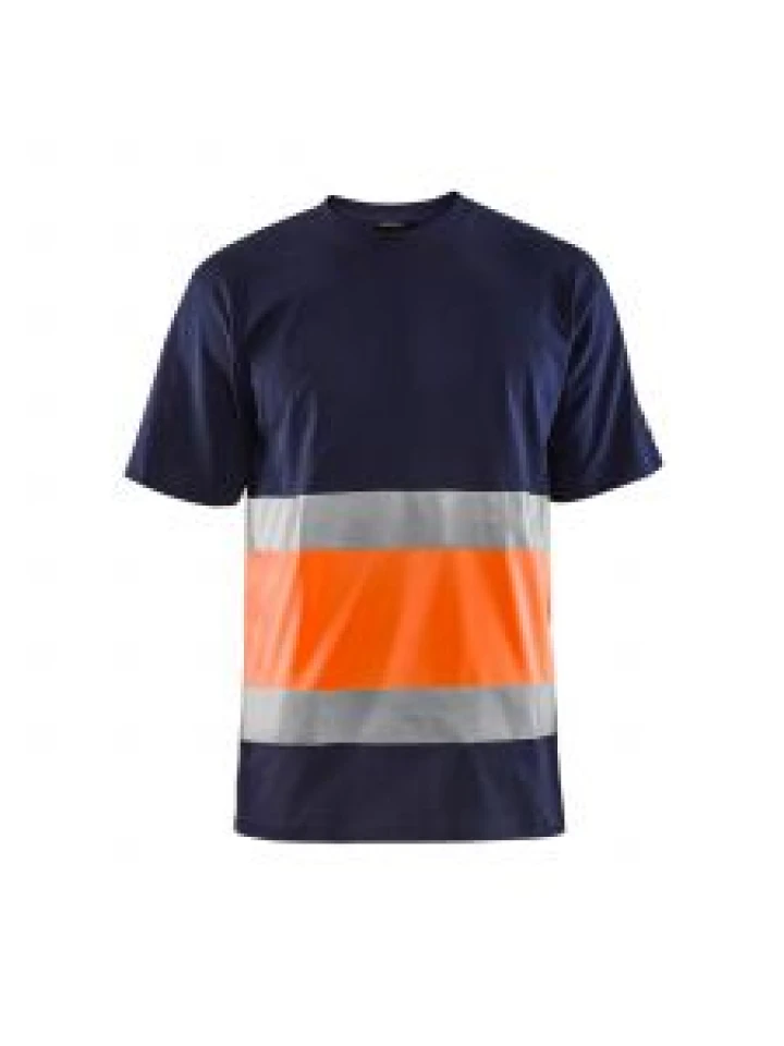 High Vis T-shirt 3387 Marineblauw/Oranje - Blåkläder