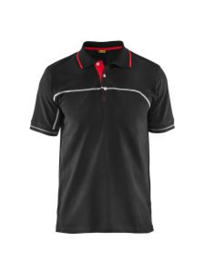 Blåkläder 3389-1050 Polo Shirt - Black/Red