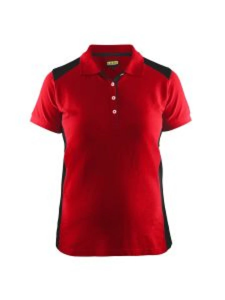 Blåkläder 3390-1050 Women's Pique Polo Shirt - Red/Black