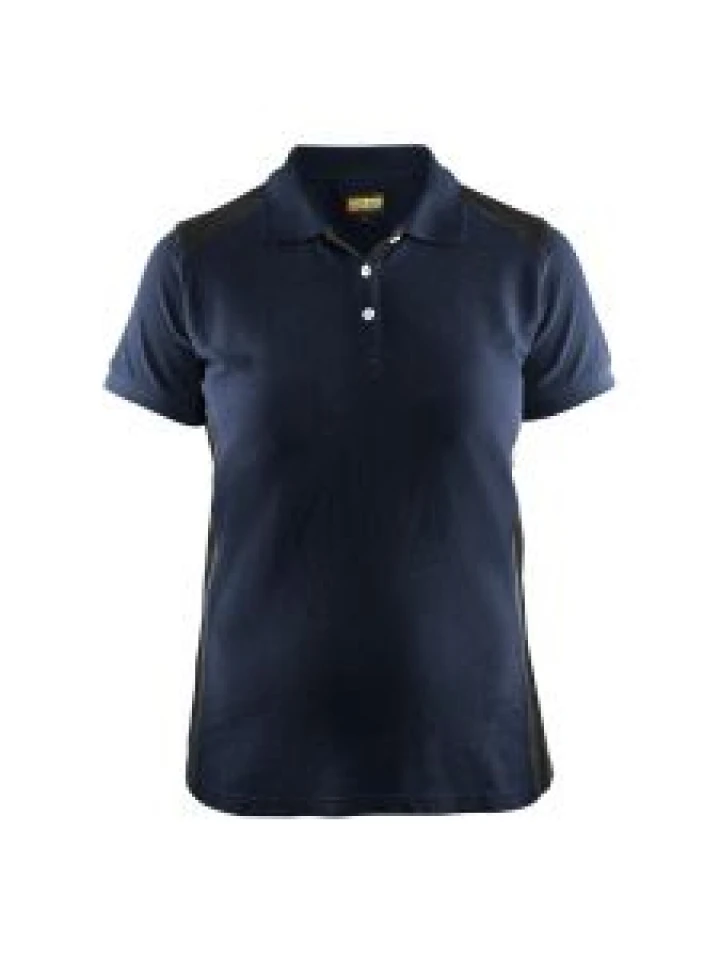 Blåkläder 3390-1050 Women's Pique Polo Shirt - Dark Navy/Black