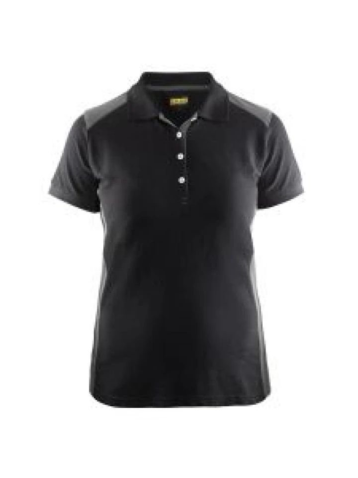 Blåkläder 3390-1050 Women's Pique Polo Shirt - Black/Grey