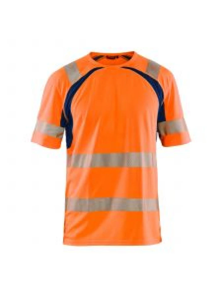 UV T-shirt High Vis 3397 High Vis Oranje/Marineblauw - Blåkläder