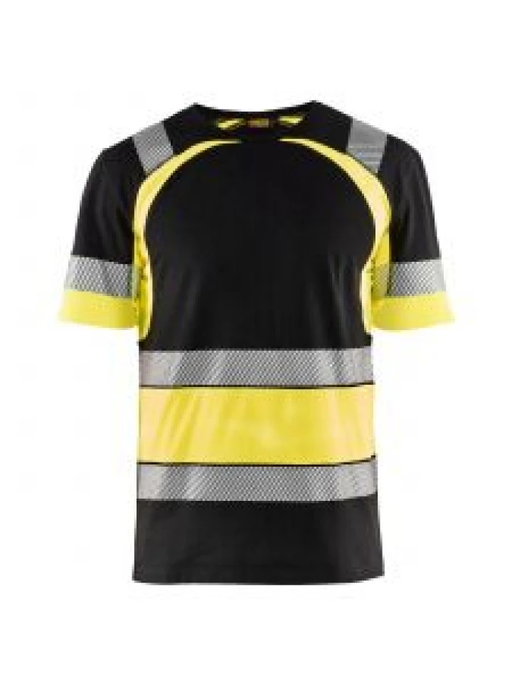 High Vis T-shirt 3421 Zwart/High Vis Geel - Blåkläder