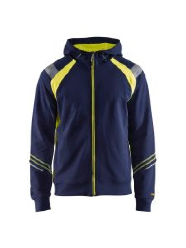 Blåkläder 3433-1158 Hooded Sweatshirt Visible Full-Zip - Navy