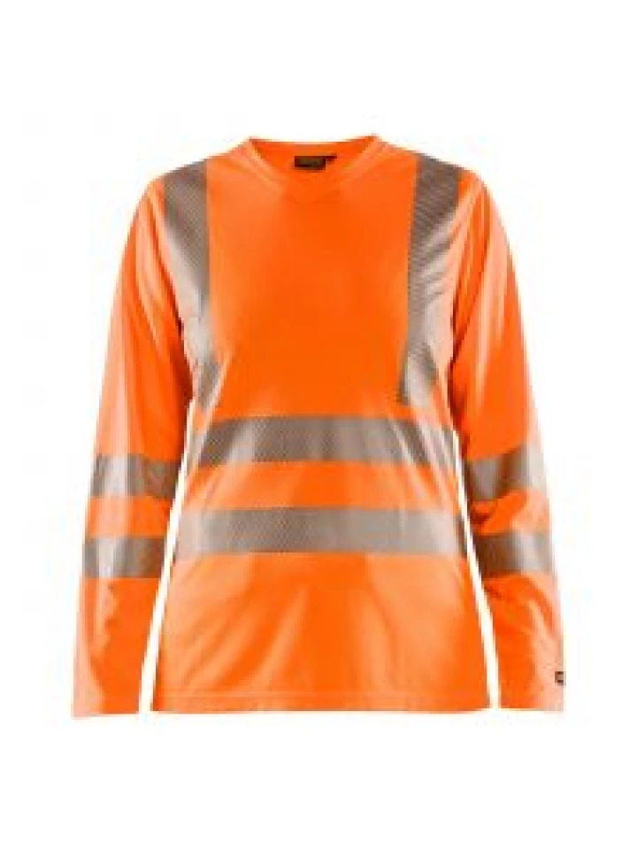 Ladies High Vis T-shirt Long Sleeve 3485 High Vis Oranje - Blåkläder