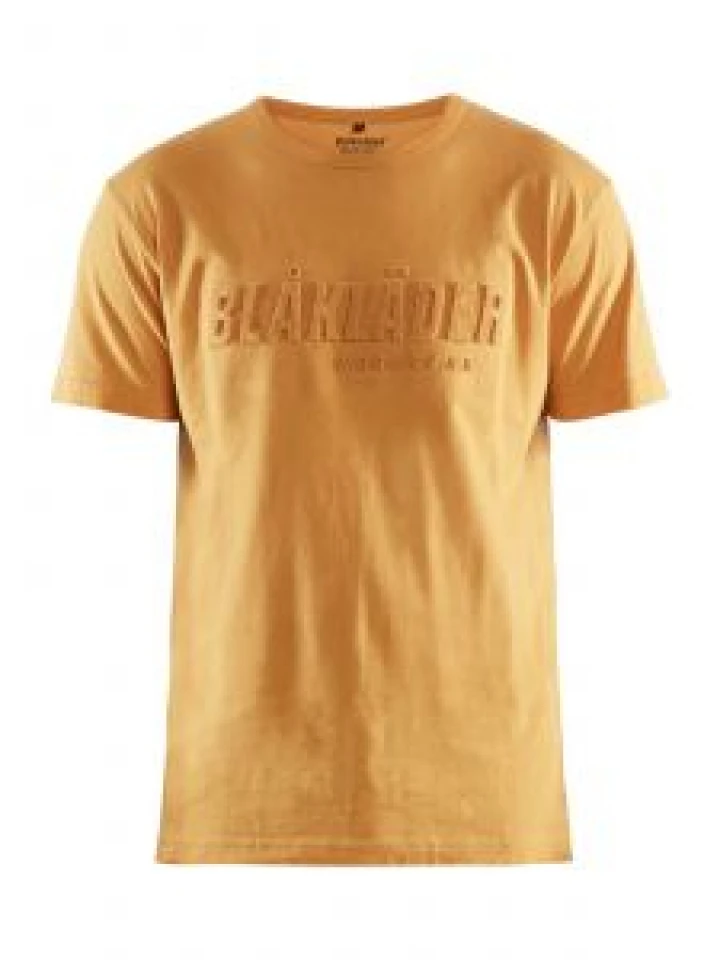 3531-1042 Work T-Shirt 3D 3709 Honeygold Blåkläder 71Workx Front