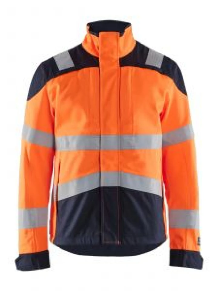 4089-1513 High Vis Work Jacket Fireproof 5389 Orange_Navy Blue Blåkläder 71Workx Front