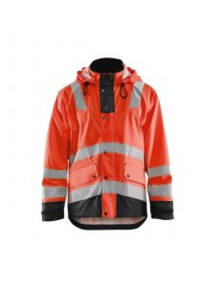 Rain Jacket Level 2 4302 High Vis Rood/Zwart - Blåkläder