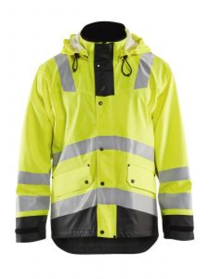 4307-2003 High Vis Work Jacket Waterproof 3399 Yellow/Black Blåkläder 71Workx Front