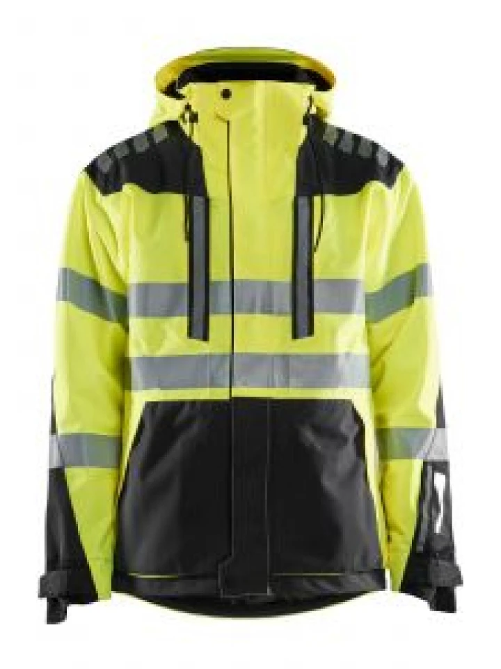 4496-1918 High Vis Work Jacket Softshell 3399 Yellow/Black Blåkläder 71Workx Front