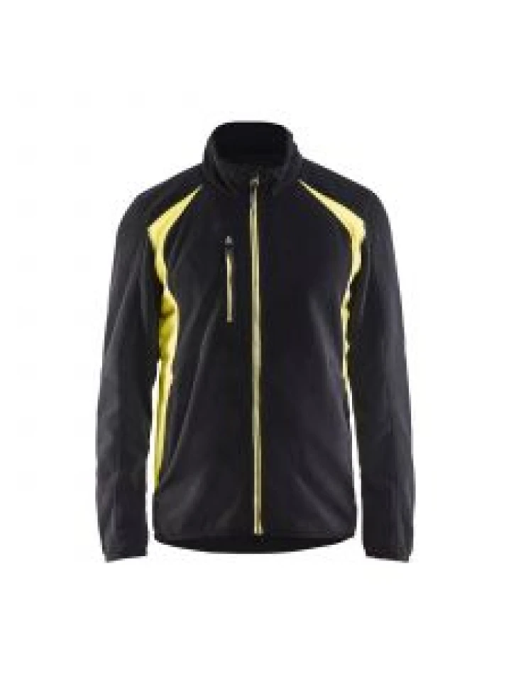 Fleece Jacket 4730 Zwart/High Vis Geel - Blåkläder
