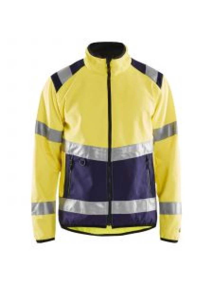 High Vis Softshell Jacket 4877 High Vis Geel/Marineblauw - Blåkläder