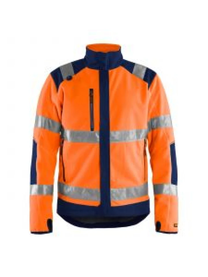 High Vis Windproof Fleece Jacket 4888 High Vis Oranje/Marineblauw - Blåkläder