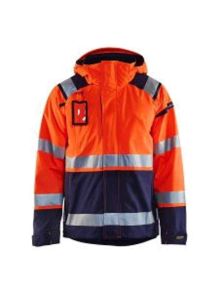 High Vis Shell Jacket 4987 High Vis Oranje/Marineblauw - Blåkläder