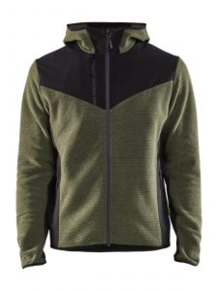 5940-2536 Work Jacket Softshell Knitted 4199 Green/Black Blåkläder 71Workx Front