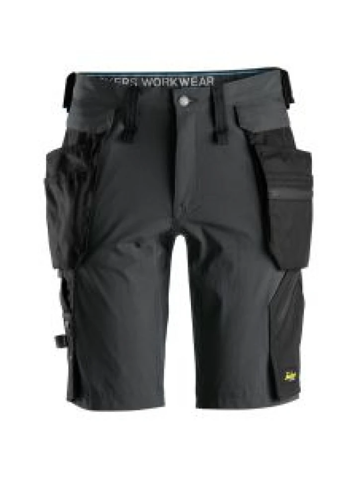 Snickers 6108 LiteWork, Work Shorts+ with Detachable Holster Pockets - Steel Grey