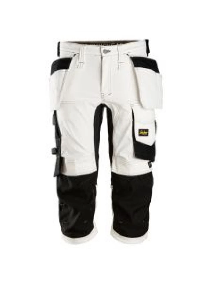 Snickers 6142 AllroundWork, Stretch Pirate Work Trousers with Holster Pockets - White