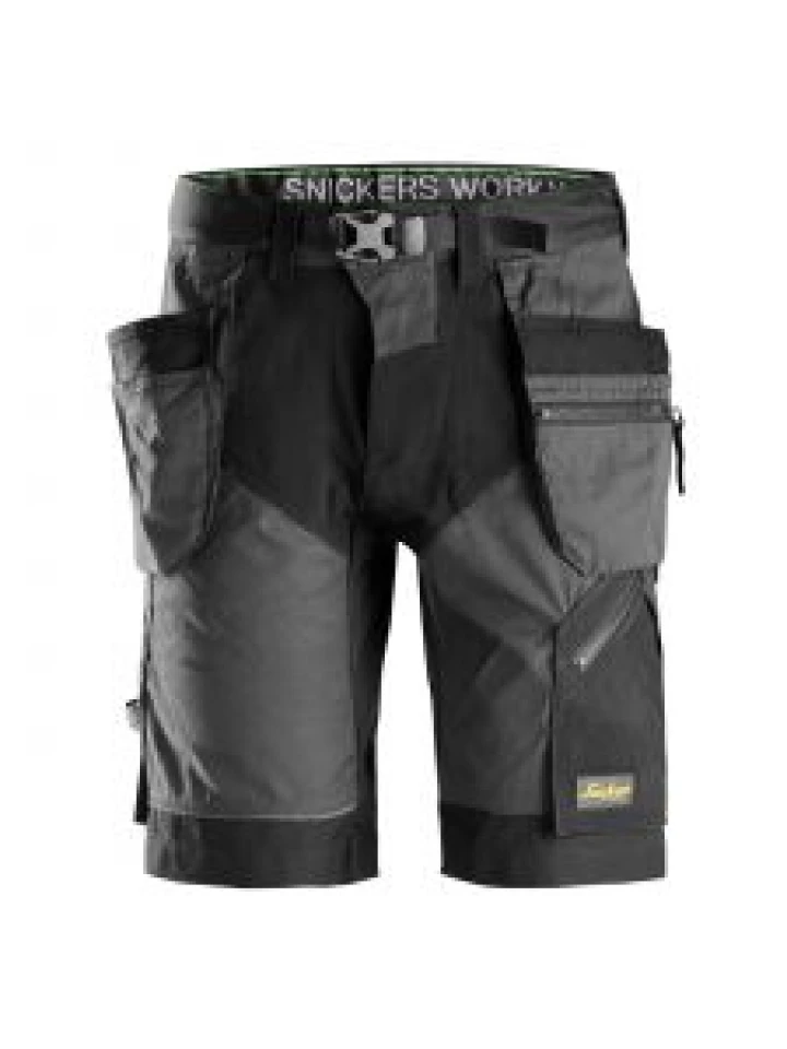 Snickers 6904 FlexiWork, Work Shorts+ with Holster Pockets - Steel Grey