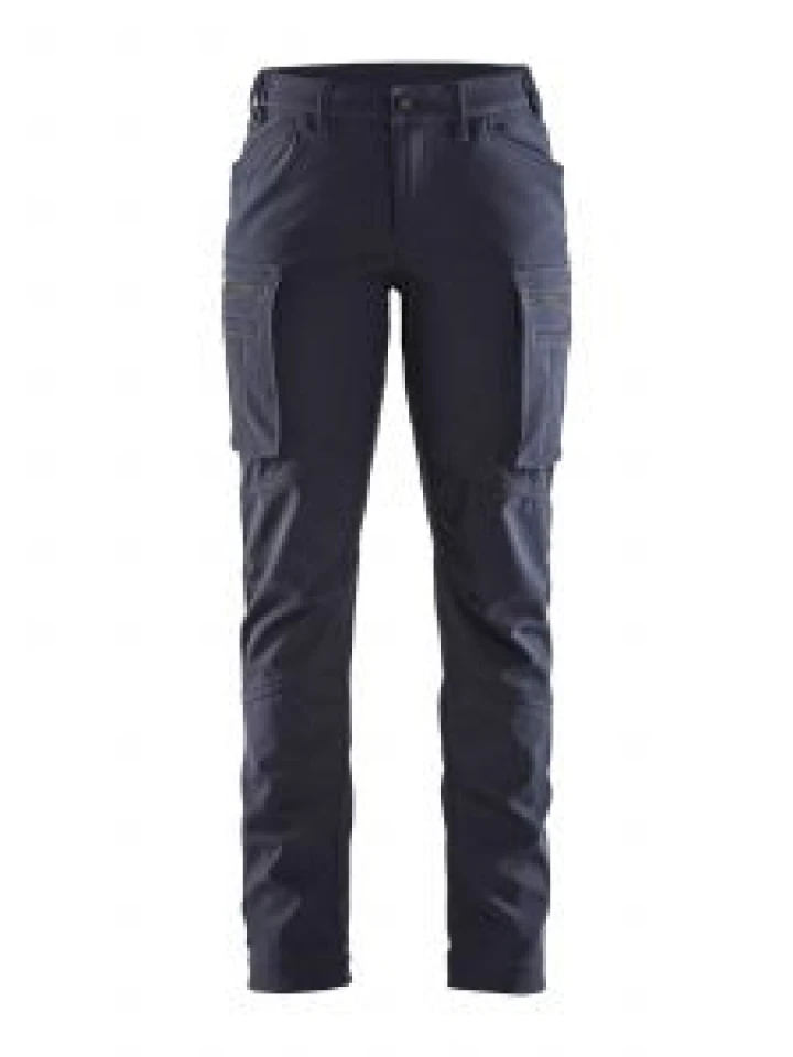 7177-2513 Women's Work Trousers Winter Softshell - 8600 Dark Navy Blue - Blåkläder - front
