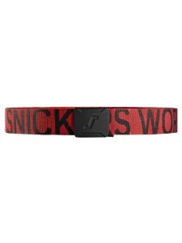Snickers 9004 Logo Belt - Chili Red/Black