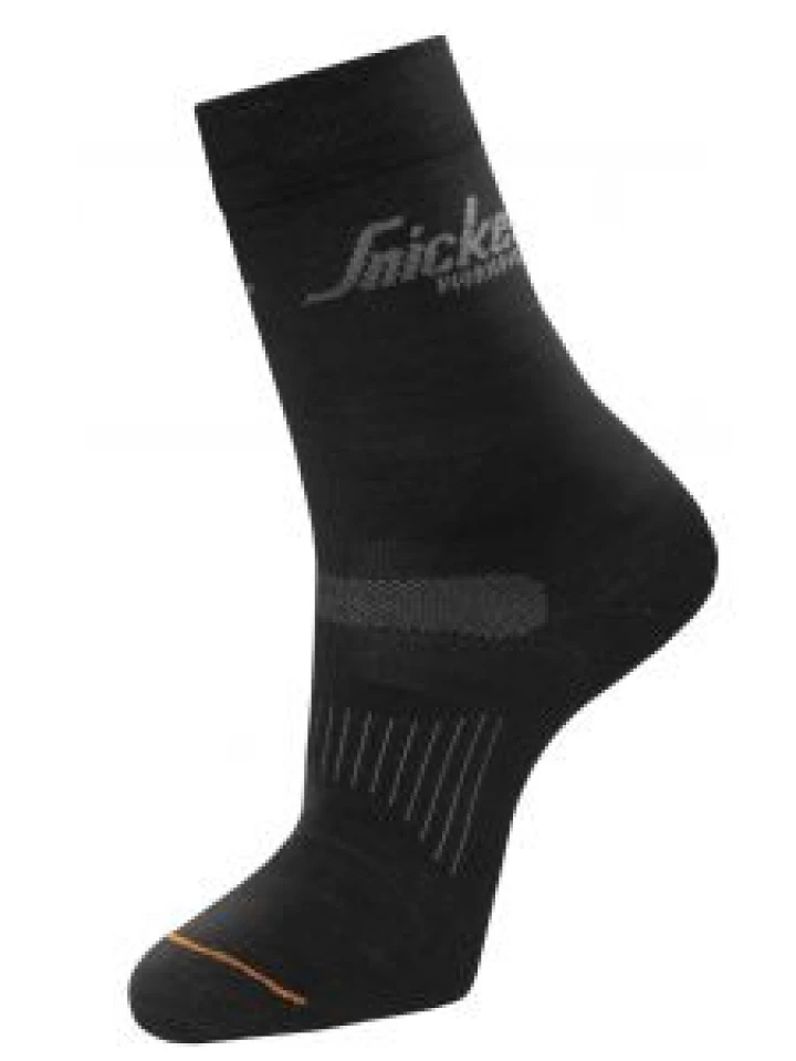 Snickers 9213 AllroundWork, 2-pack Wool Socks - Black