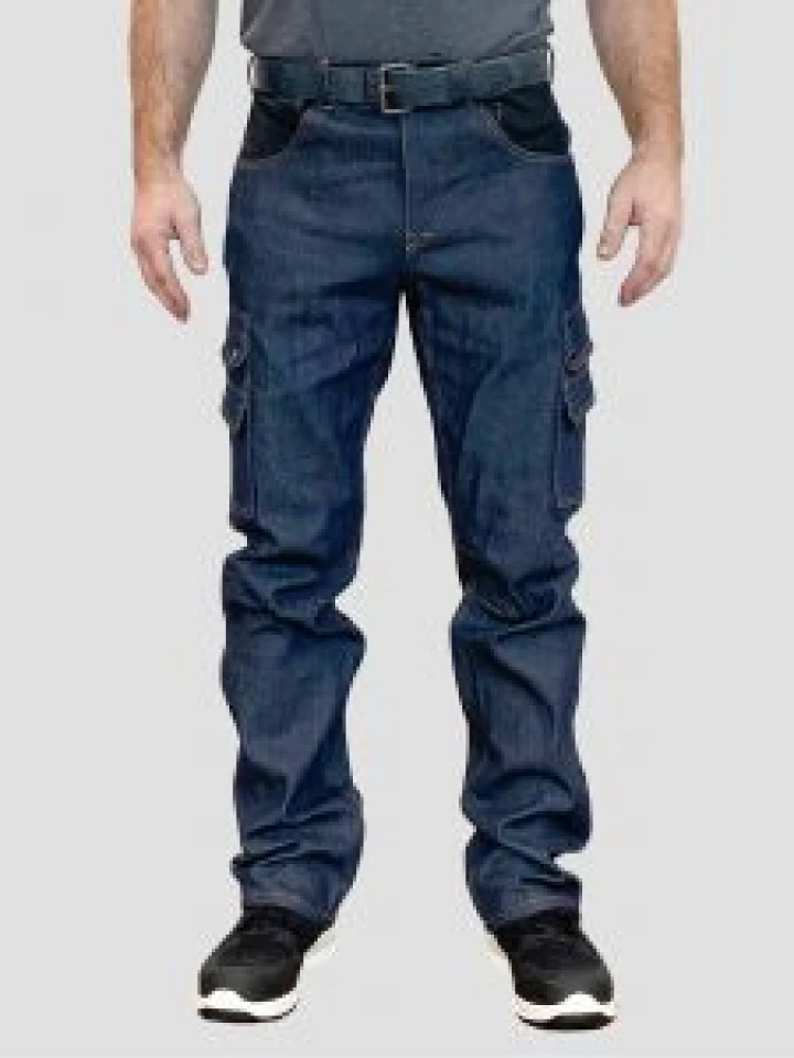 Work Jeans Bud Raw Denim Stretch Loose fit - Plus