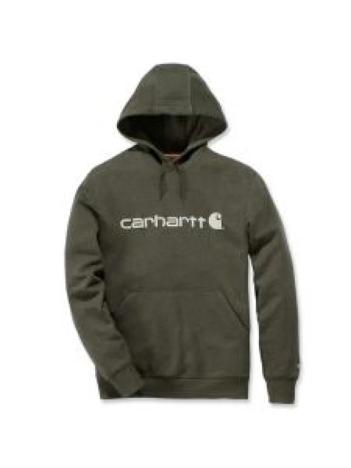 Carhartt 103873 Delmont Graphic Hooded Sweatshirt - Moss Heather