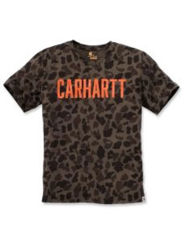 Carhartt 104346 Camo Block Logo T-Shirt - Tarmac Duck Camo
