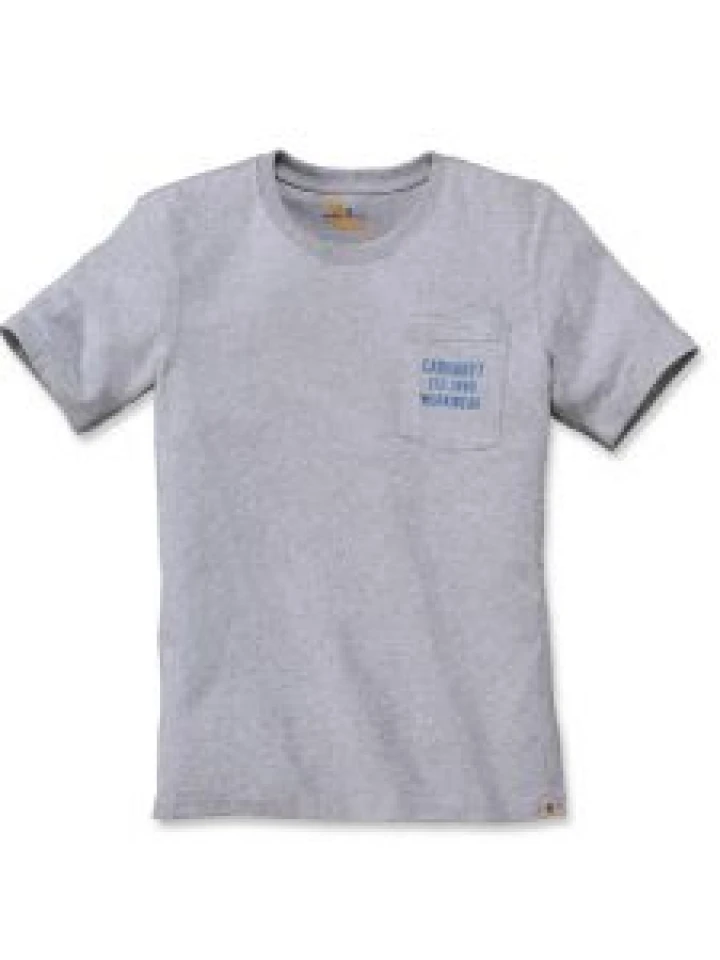 Carhartt 104363 Graphic Pocket T-Shirt - Heather Grey