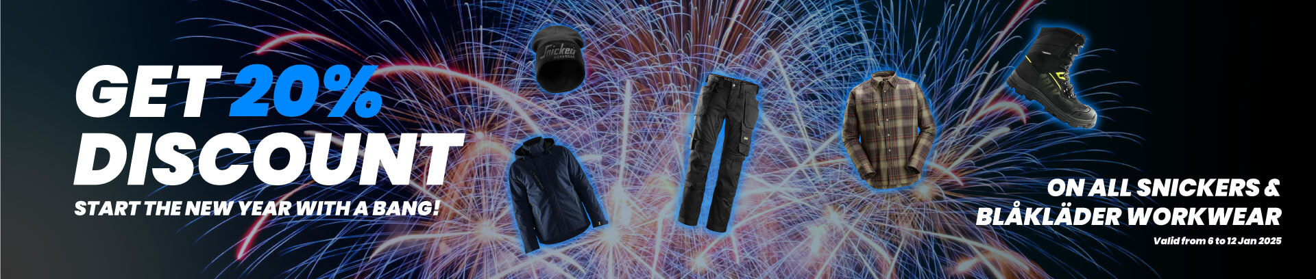 20% discount on Blåkläder & Snickers Workwear – Start 2025 Affordable