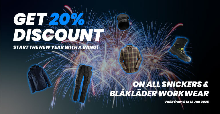 20% discount on Blåkläder & Snickers Workwear – Start 2025 Affordable