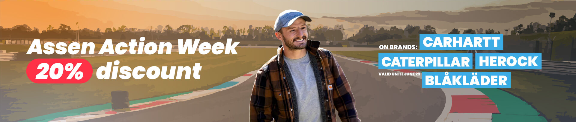Assen week promotion: 20% discount on A-brand workwear