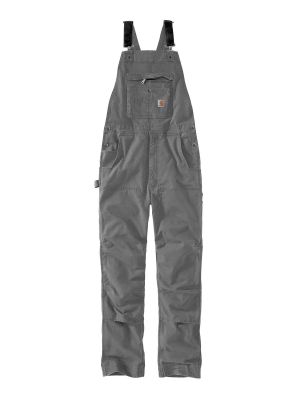 102987 Bib Overall Canvas Stretch Rigby Rugged Flex - Gravel 039 - Carhartt - front