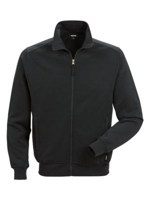 Fristads Sweatshirt Jacket Full Zip 7608 SM 71workx Black 114142-940 front