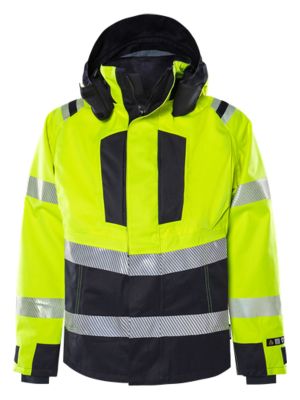 Fristads Flamestat high vis Airtech shell jacket class 3 4525 ATHR - 171 Hi-Vis Yellow Front